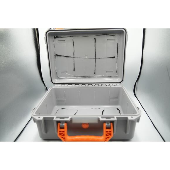 Yeteeth Hard Case Gray & Orange 15X 11X 7 - Picture 5 of 7